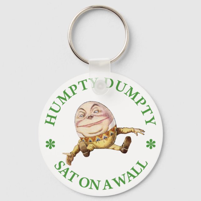 HUMPTY DUMPTY SAT ON A WALL - NURSERY RHYME KEY RING (Front)