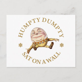 HUMPTY DUMPTY SAT ON A WALL - NURSERY RHYME POSTCARD