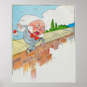 Humpty Dumpty sat on a wall Poster
