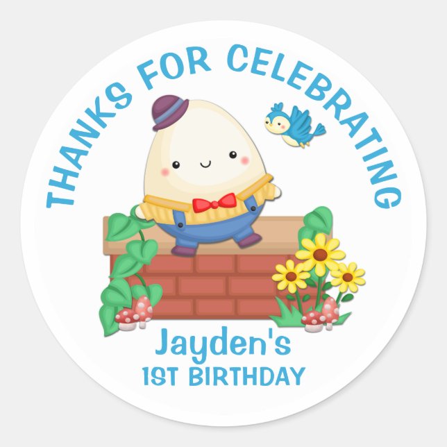 Humpty Dumpty Sits on a Wall stickers (Front)