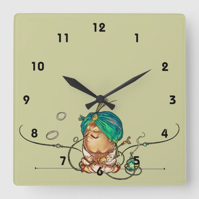 Humpty Dumpty Square Wall Clock (Front)