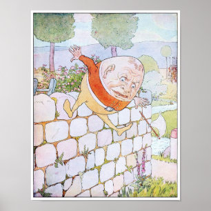 Humpty Dumpty Vintage Illustration Poster