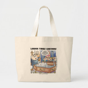 Humpty Dumptys Funeral Funny Cartoon Gifts & Tees Large Tote Bag