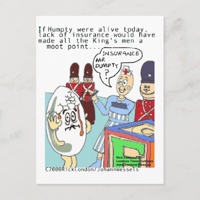 Humpty & Medical Insuarance Funny Tees Cards Gifts (Front)