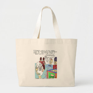 Humpty & Medical Insuarance Funny Tees Cards Gifts Large Tote Bag