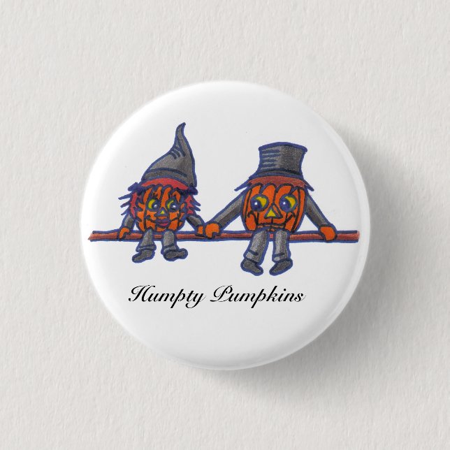Humpty Pumpkins...button 3 Cm Round Badge (Front)
