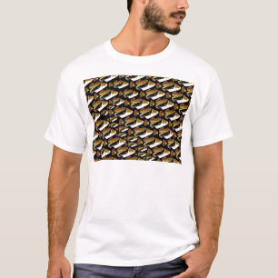 Humu pattern in black T-Shirt