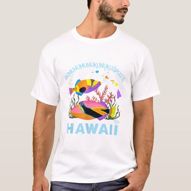humuhumunukunukuapua'a hawaiian tropical fish t sh T-Shirt (Front)