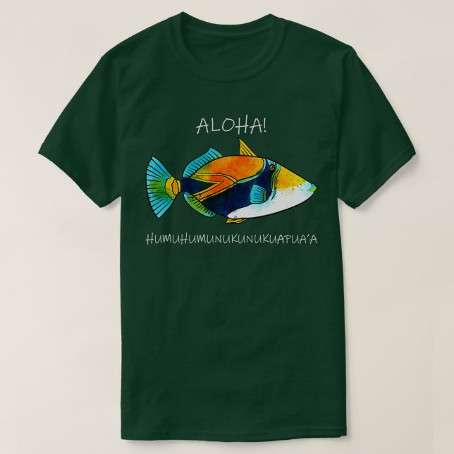 Humuhumunukunukuapuaa Olelo Hawaiian Reef riggerfi T-Shirt (Design Front)