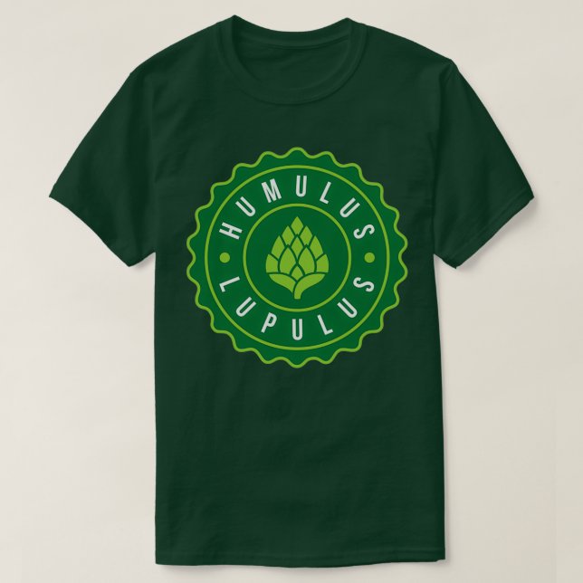 Humulus Lupulus Bottle Cap Graphic T T-Shirt (Design Front)