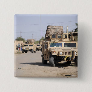 Humvee's conduct security during a patrol 15 cm square badge