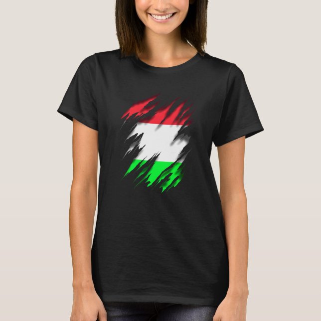 Hun Hungarian Flag T-Shirt (Front)