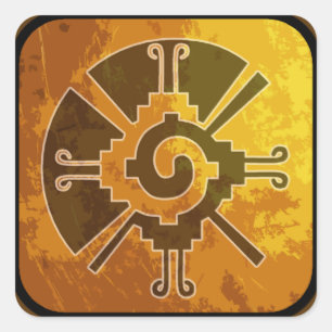 Hunab Ku Brown Stickers