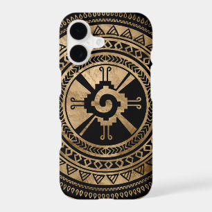 Hunab Ku Mayan symbol black and gold