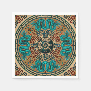 Hunab Ku with double headed serpent -colour Napkin