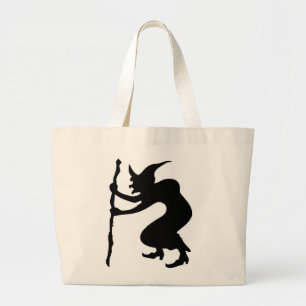HUNCHBACK HALLOWEEN WITCH LARGE TOTE BAG