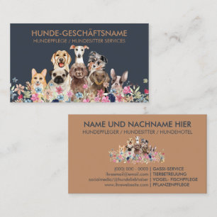 Hundepflege Boutique Haustierbetreuung Hundesitter Business Card