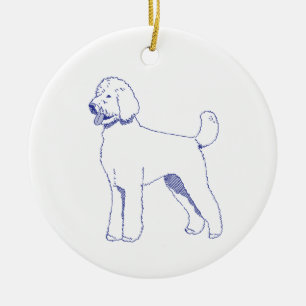 Hunderasse Goldendoodle Ceramic Tree Decoration