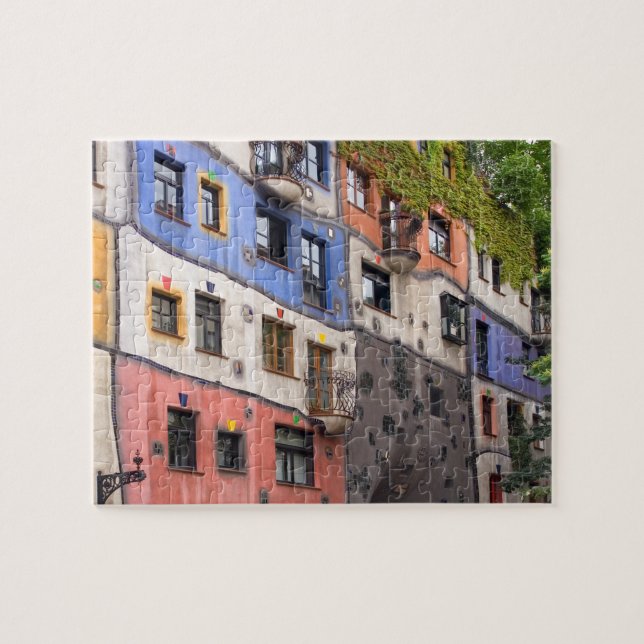 Hundertwasser in Vienna photo Jigsaw Puzzle (Horizontal)