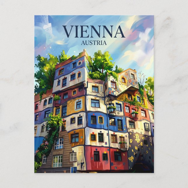 Hundertwasserhaus Austria Postcard (Front)