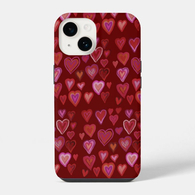 Hundred hearts  iPhone case (Back)