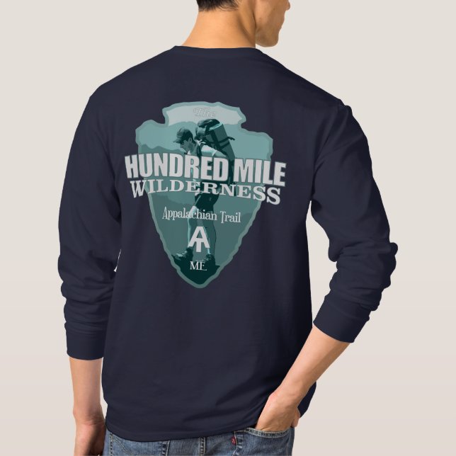 Hundred Mile Wilderness (arrowhead T) T-Shirt (Back)