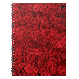 Hundreds of Beautiful Red Roses Spiral Notebook