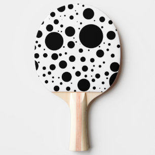 Hundreds of Black Dots and Circles in Varying Size Ping Pong Paddle
