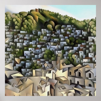 Hundreds Of Houses Kayakoy Fethiye Painting Poster