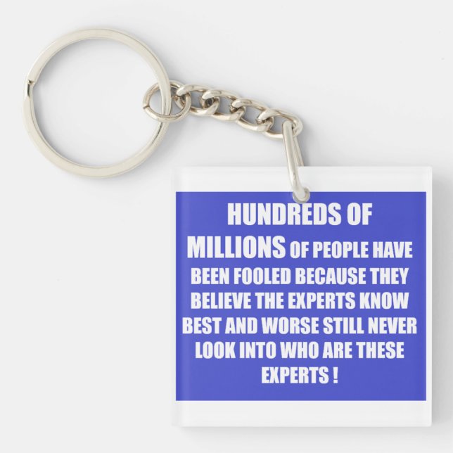 Hundreds of  millions people the world key ring (Front)