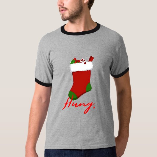 Hung christmas stocking funny christmas t-shirt