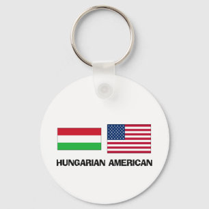 Hungarian American Key Ring