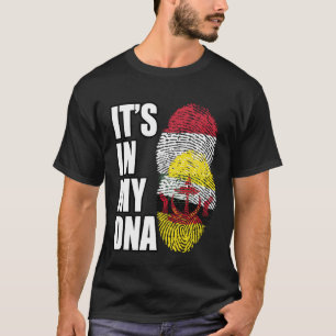 Hungarian And Bruneian Mix DNA Flag Heritage T-Shirt