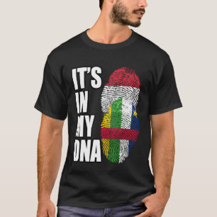 Hungarian And Central African Mix DNA Flag Heritag T-Shirt