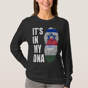 Hungarian And Israeli Mix DNA Flag Heritage T-Shirt