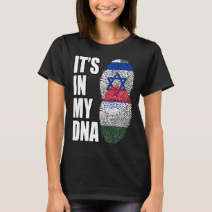 Hungarian And Israeli Mix DNA Flag Heritage T-Shirt