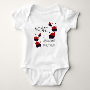 Hungarian Baby Train Baby Bodysuit