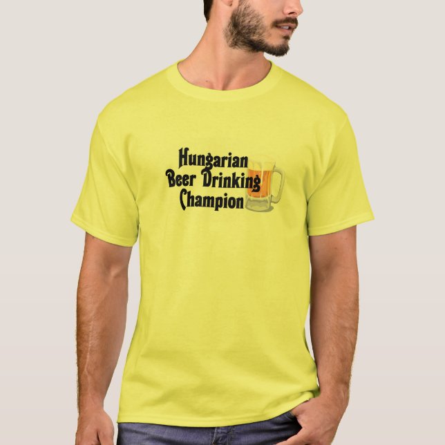 Hungarian Beer Drinking Champion T-Shirt (Front)