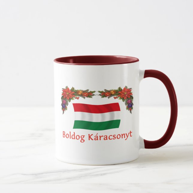 Hungarian Boldog Karacsonyt Mug (Right)