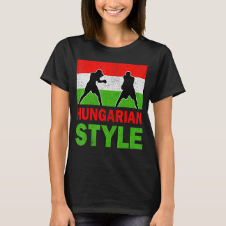 Hungarian Boxing Vintage Hungary Flag Hungarian Bo T-Shirt