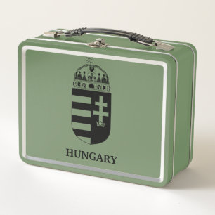 Hungarian Coat of Arms Contemporary Monochrome Art Metal Lunch Box