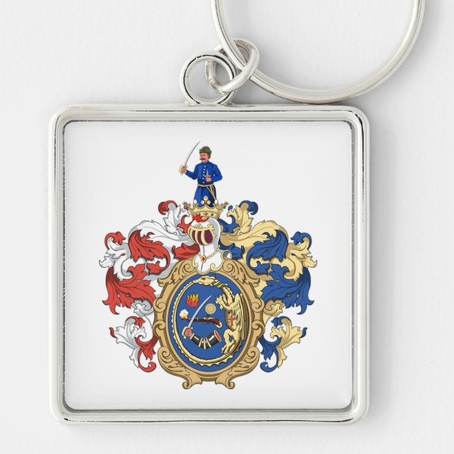 Hungarian Coat of Arms Key Ring (Front)