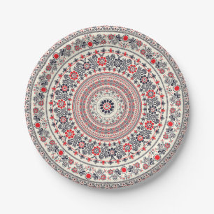 Hungarian design paper plate