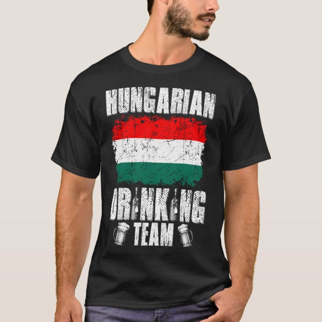 Hungarian Drinking Team Christmas Tshirt (Front)