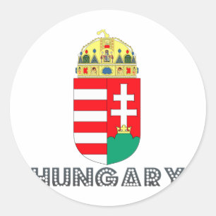 Hungarian Emblem Classic Round Sticker