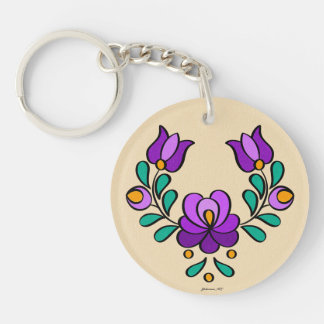 Hungarian Embroidery Pattern - Acrylic Keychain