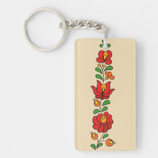 Hungarian Embroidery Pattern, "Matyo" Key Ring