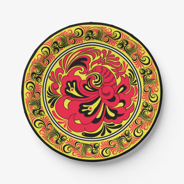 Hungarian Firebird Ceramic Plate (Front)