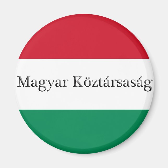 Hungarian Flag Colours Magnet (Front)