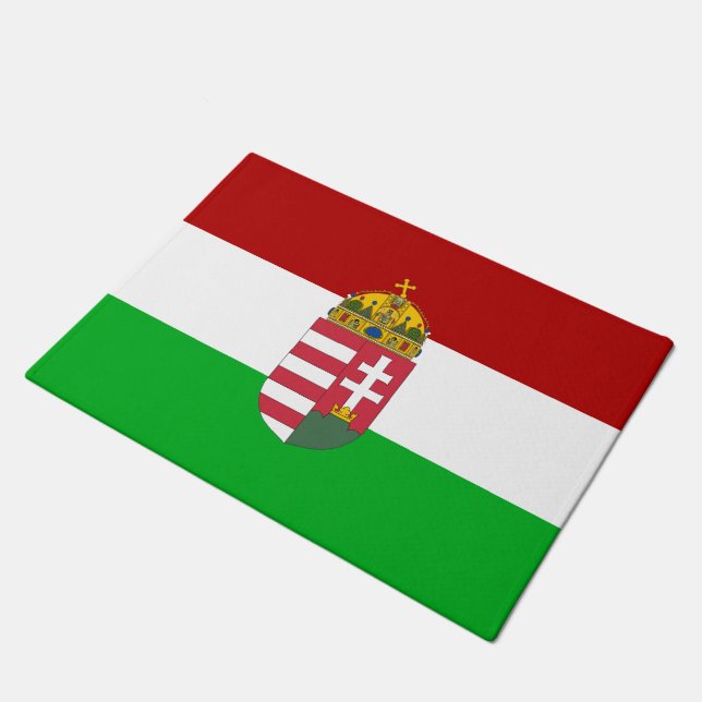 Hungarian flag doormat (Angled)